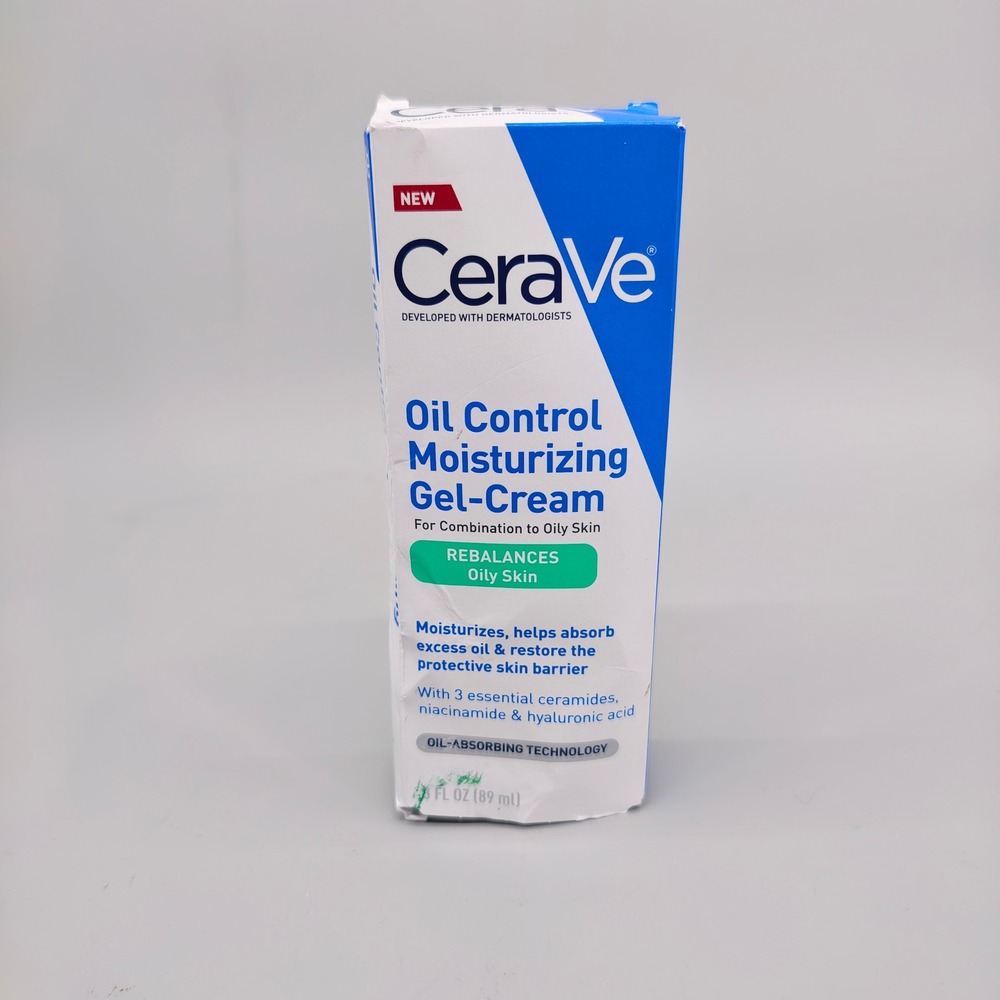 CeraVe Oil Control Moisturizing Gel-Cream for Oily Skin 3oz 89ml New Crushed Box